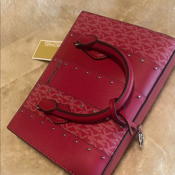 Michael Kors Deep Red Satchel Bag - Picture 7 of 7